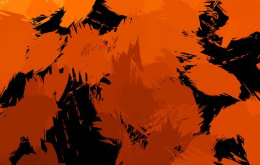 Vahşi fırça darbeleriyle yaratıcı soyut resim. Artistik fırça darbeleriyle donatılmış. Renkli ve canlı bir tasvir. Boyalı sanat.