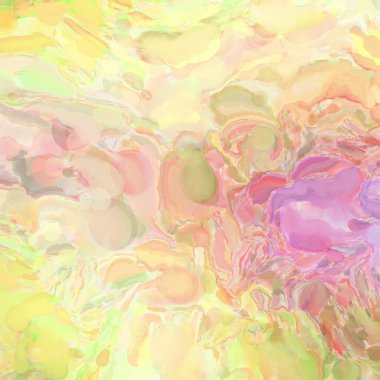 El yapımı sürreal soyut desenli suluboya. Modern sanatsal resim. 2D çizim. Arkaplan boyası karışımı. Yaratıcı duvar sanatı. Çağdaş sanat.