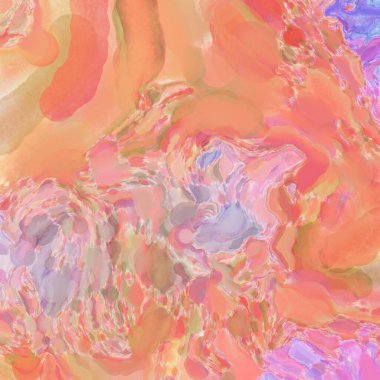 Soyut doku. Yüzeyde etkileyici el yapımı suluboya. Suluboya fırça darbeleri. Modern sanat. Çok renkli arkaplan. Çağdaş duvar sanatı. Renkli bir fon. 2d illüstrasyon.