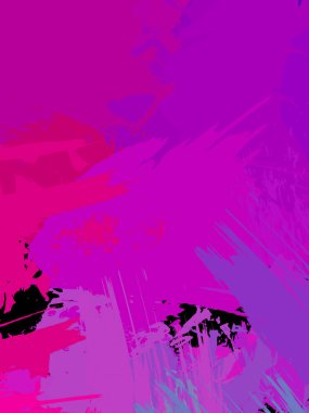 Vahşi fırça darbeleriyle yaratıcı soyut resim. Artistik fırça darbeleriyle donatılmış. Renkli ve canlı bir tasvir. Boyalı sanat.