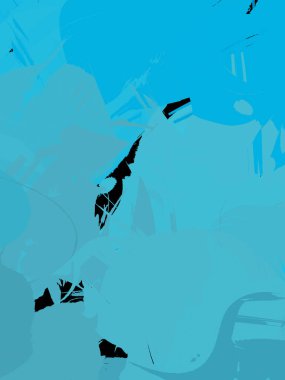 Vahşi fırça darbeleriyle yaratıcı soyut resim. Artistik fırça darbeleriyle donatılmış. Renkli ve canlı bir tasvir. Boyalı sanat.