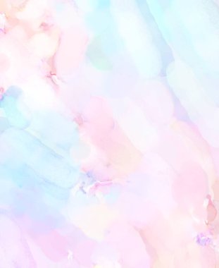 Alkol mürekkebini andıran rahatlatıcı fırça darbelerinin modern resmi. Poster, duvar sanatı, afiş, kart, kitap kapağı veya ambalaj için pastel renkli suluboya resim.