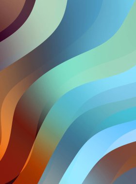 Soyut arkaplan. Renkli dalgalı tasarım duvar kağıdı. yaratıcı grafik 2D çizim. Dinamik şekilli modaya uygun sıvı örtüsü.