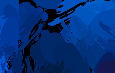 Vahşi fırça darbeleriyle yaratıcı soyut resim. Artistik fırça darbeleriyle donatılmış. Renkli ve canlı bir tasvir. Boyalı sanat.