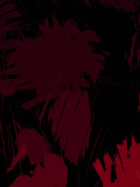 Vahşi fırça darbeleriyle yaratıcı soyut resim. Artistik fırça darbeleriyle donatılmış. Renkli ve canlı bir tasvir. Boyalı sanat.