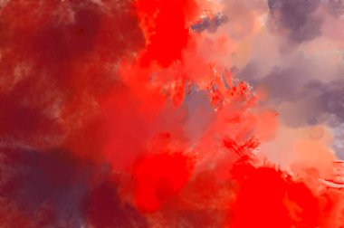 Çağdaş sanat. El yapımı resim. Modern sanat eserleri. Yüzeyde suluboya fırça darbeleriyle resim yapmak. 2D çizim. Sanatsal arkaplan resmi. Tablo üzerinde soyut resim. Renkli doku.