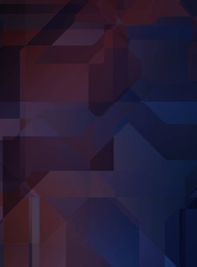 Renkli ve canlı geometrik şekiller katmanları var. Bir teknoloji planının dijital illüstrasyonu. Gelecekçi tasarım şablonu.