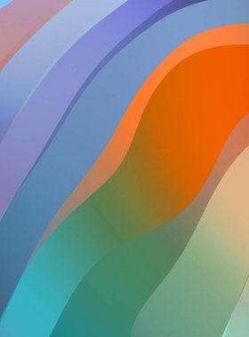 Soyut arkaplan. Renkli dalgalı tasarım duvar kağıdı. yaratıcı grafik 2D çizim. Dinamik şekilli modaya uygun sıvı örtüsü.