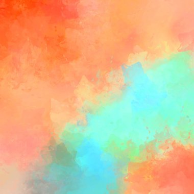 Canlı fırça darbeleriyle boyanmış. Renkli desenli resim. Fırçalanmış duvar kağıdını boya.