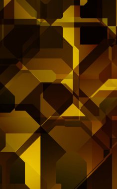 Renkli ve canlı geometrik şekiller katmanları var. Bir teknoloji planının dijital illüstrasyonu. Gelecekçi tasarım şablonu.