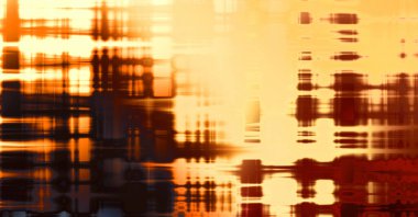 Soyut arkaplan. Yaşlanmış grunge dokusunda geometrik elementler. Farklı renk desenli grafiksel illüstrasyon.