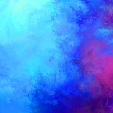 Canlı fırça darbeleriyle boyanmış. Renkli desenli resim. Fırçalanmış duvar kağıdını boya.