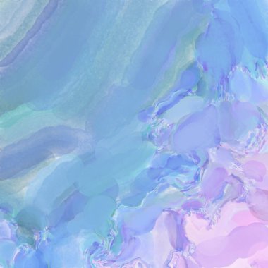 El yapımı sürreal soyut desenli suluboya. Modern sanatsal resim. 2D çizim. Arkaplan boyası karışımı. Yaratıcı duvar sanatı. Çağdaş sanat.