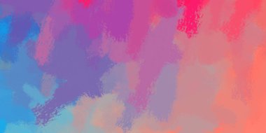 Yaratıcı bir geçmiş. Canlı fırça darbeleriyle boyanmış. Renkli desenli resim. Fırçalanmış duvar kağıdını boya.