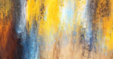 Modern sanat. Renkli çağdaş sanat eserleri. Renkli boya darbeleri. Soyut arkaplanda fırça darbeleri. Fırça boyası. Eşsiz duvar sanatı.