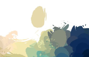 Taranmış Boyalı Soyut Arkaplan. Vahşi kaotik fırça darbeleri. Boya darbeleri. 2D İllüstrasyon. Fırça darbeli resim. 