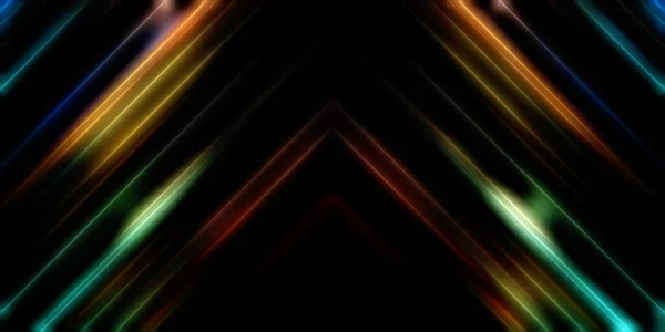 Abstract Stralende Geometrische Lichten Achtergrond Fractale Symmetrische Grafische Illustratie Intersecterende — Stockfoto