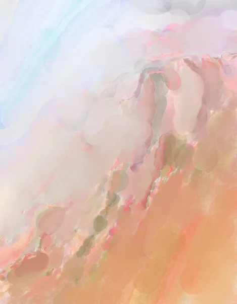 Akwarela Abstrakcyjny Obraz Pastelowych Kolorach Miękki Kolor Malowane Ilustracji Uspokajające — Zdjęcie stockowe