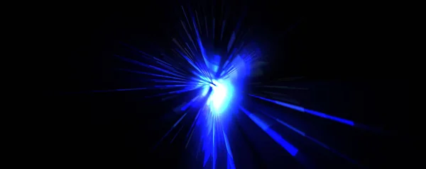 Futuristic Lens Flare Light Explosion Star Glowing Particles Lines Beautiful — Stock Photo, Image