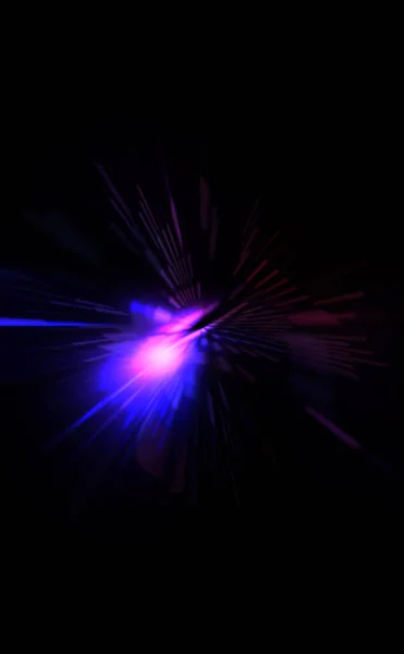 Futuristic Lens Flare Light Explosion Star Glowing Particles Lines Beautiful — Stock Photo, Image