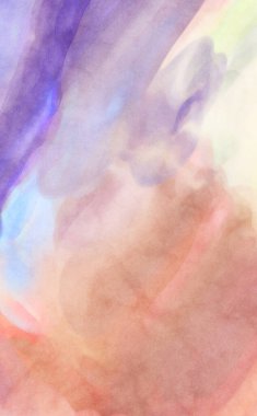 2D çizim. Sanatsal arkaplan resmi. Tablo üzerinde soyut resim. Çağdaş sanat. El yapımı resim. Renkli doku. Modern sanat eserleri. Yüzeyde suluboya fırça darbeleriyle boyama.