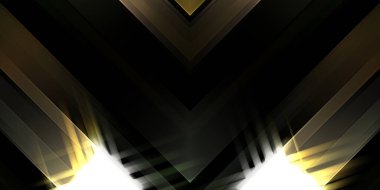 Soyut parlayan geometrik ışıklar arka planda. Fraktal simetrik grafik çizimi. Parıldayan ve parıldayan çubukları kesiştir.