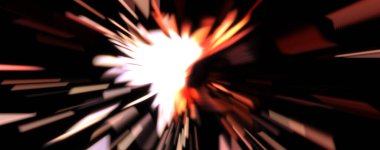 Işık parçacık izleri. Parlayan parçacıkları ve çizgileri olan ışık patlaması yıldızı. Güzel hareketli soyut ışın arkaplanı.