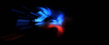 Işık parçacık izleri. Parlayan parçacıkları ve çizgileri olan ışık patlaması yıldızı. Güzel hareketli soyut ışın arkaplanı.