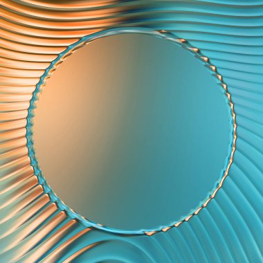 Soyut çerçeveli arkaplan. Renkli, canlı, dalgalı bir duvar kağıdı. Merkezi çerçeveli yaratıcı grafik 2d çizim. Dinamik şekilli modaya uygun sıvı örtüsü.