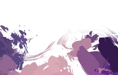 Taranmış Boyalı Soyut Arkaplan. Vahşi kaotik fırça darbeleri. Boya darbeleri. 2D İllüstrasyon. Fırça darbeli resim. 