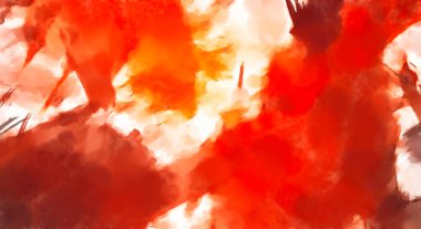 El yapımı sürreal soyut desenli suluboya. Modern sanatsal resim. 2D çizim. Arkaplan boyası karışımı. Yaratıcı duvar sanatı. Çağdaş sanat