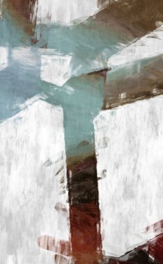 Soyut arkaplanda pürüzlü fırça darbeleri. Fırça boyası. Renkli boya darbeleri. Eşsiz duvar sanatı. Tuvaldeki modern sanat. Renkli çağdaş sanat eserleri. 