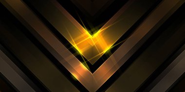 Soyut parlayan geometrik ışıklar arka planda. Fraktal simetrik grafik çizimi. Parıldayan ve parıldayan çubukları kesiştir.