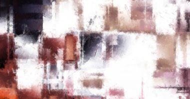 Modern sanat. Renkli çağdaş sanat eserleri. Renkli boya darbeleri. Soyut arkaplanda fırça darbeleri. Fırça boyası. Eşsiz duvar sanatı.