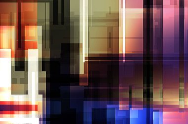 Fütürist soyut geometrik duvar kağıdı. Geometrik renkli şekiller. Dikdörtgen şekilli arka plan. Bir teknolojinin dijital illüstrasyonuName.