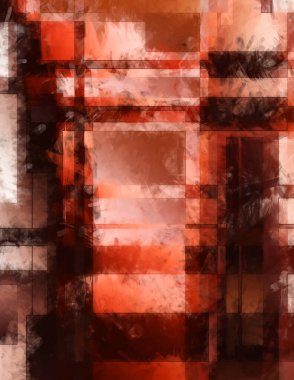 Modern sanat. Renkli çağdaş sanat eserleri. Renkli boya darbeleri. Soyut arkaplanda fırça darbeleri. Fırça boyası. Eşsiz duvar sanatı.