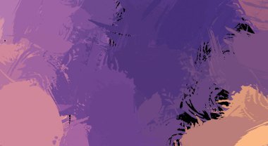 Canlı fırça darbeleriyle boyanmış. Renkli desenli resim. Fırçalanmış duvar kağıdını boya.