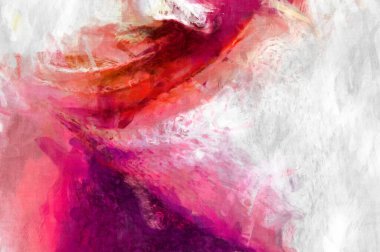 Soyut arkaplanda pürüzlü fırça darbeleri. Fırça boyası. Renkli boya darbeleri. Eşsiz duvar sanatı. Tuvaldeki modern sanat. Renkli çağdaş sanat eserleri. 