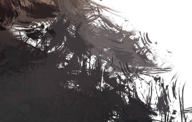 Duvar sanatı Eşsiz ve yaratıcı illüstrasyon. Fırça darbesi ile boyanmış. Renkli fırça darbelerinin soyut arkaplanı. Fırçalanmış canlı duvar kâğıdı. Boyalı sanatsal yaratım.