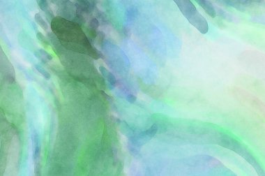 Pastel renklerde suluboya resim. Poster, duvar sanatı, afiş, kart, kitap kapağı ya da ambalaj için rahatlatıcı kompozisyonun yumuşak renkli çizimi. Modern fırça darbeleri resim.