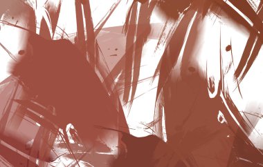 Renkli fırça darbelerinin 2B çizimi. Dekoratif doku resmi. Canlı boya desenli arka plan. Kaotik fırça darbeleri resim.