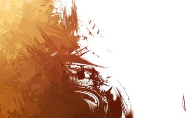 Duvar sanatı Eşsiz ve yaratıcı illüstrasyon. Fırça darbesi ile boyanmış. Renkli fırça darbelerinin soyut arkaplanı. Fırçalanmış canlı duvar kâğıdı. Boyalı sanatsal yaratım.