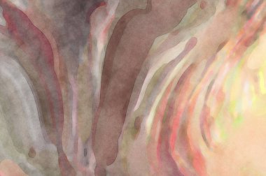 2D çizim. Sanatsal arkaplan resmi. Tablo üzerinde soyut resim. Çağdaş sanat. El yapımı resim. Renkli doku. Modern sanat eserleri. Yüzeyde suluboya fırça darbeleriyle boyama.