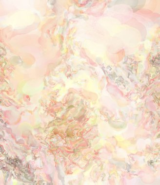 Alkol mürekkebini andıran rahatlatıcı fırça darbelerinin modern resmi. Poster, duvar sanatı, afiş, kart, kitap kapağı veya ambalaj için pastel renkli suluboya resim.