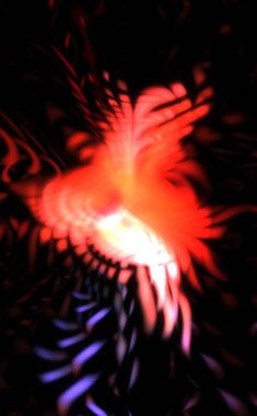 Işık parçacık izleri. Parlayan parçacıkları ve çizgileri olan ışık patlaması yıldızı. Güzel hareketli soyut ışın arkaplanı.