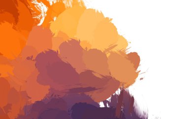 Duvar sanatı Eşsiz ve yaratıcı illüstrasyon. Fırça darbesi ile boyanmış. Renkli fırça darbelerinin soyut arkaplanı. Fırçalanmış canlı duvar kâğıdı. Boyalı sanatsal yaratım.