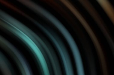 Siyah arka planda renkli düz çizgiler. Sıvı ve sıvı renkli dalgalar karanlıkta akıyor. Duvar kağıdı, afiş, arkaplan, kart, kitap, kapak, poster, afiş, broşür