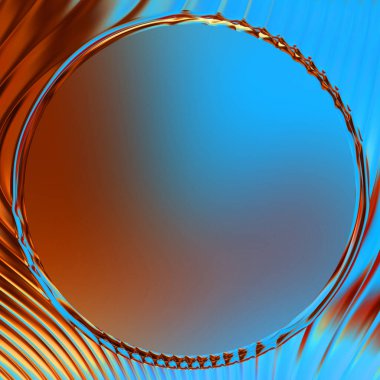 Soyut çerçeveli arkaplan. Renkli, canlı, dalgalı bir duvar kağıdı. Merkezi çerçeveli yaratıcı grafik 2d çizim. Dinamik şekilli modaya uygun sıvı örtüsü.