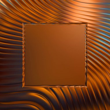 Soyut çerçeveli arkaplan. Renkli, canlı, dalgalı bir duvar kağıdı. Merkezi çerçeveli yaratıcı grafik 2d çizim. Dinamik şekilli modaya uygun sıvı örtüsü.