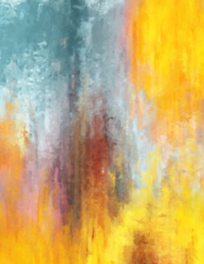 Modern sanat. Renkli çağdaş sanat eserleri. Renkli boya darbeleri. Soyut arkaplanda fırça darbeleri. Fırça boyası. Eşsiz duvar sanatı.